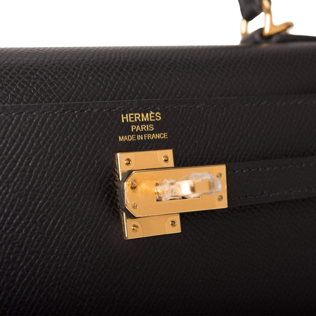 Hermes Kelly 25 Sellier, Black Epsom, Gold Hardware