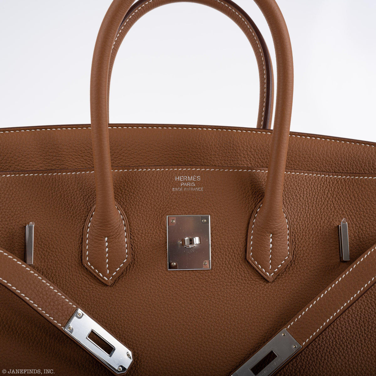 Hermes Birkin 35 Gold, Togo Leather, Palladium Hardware