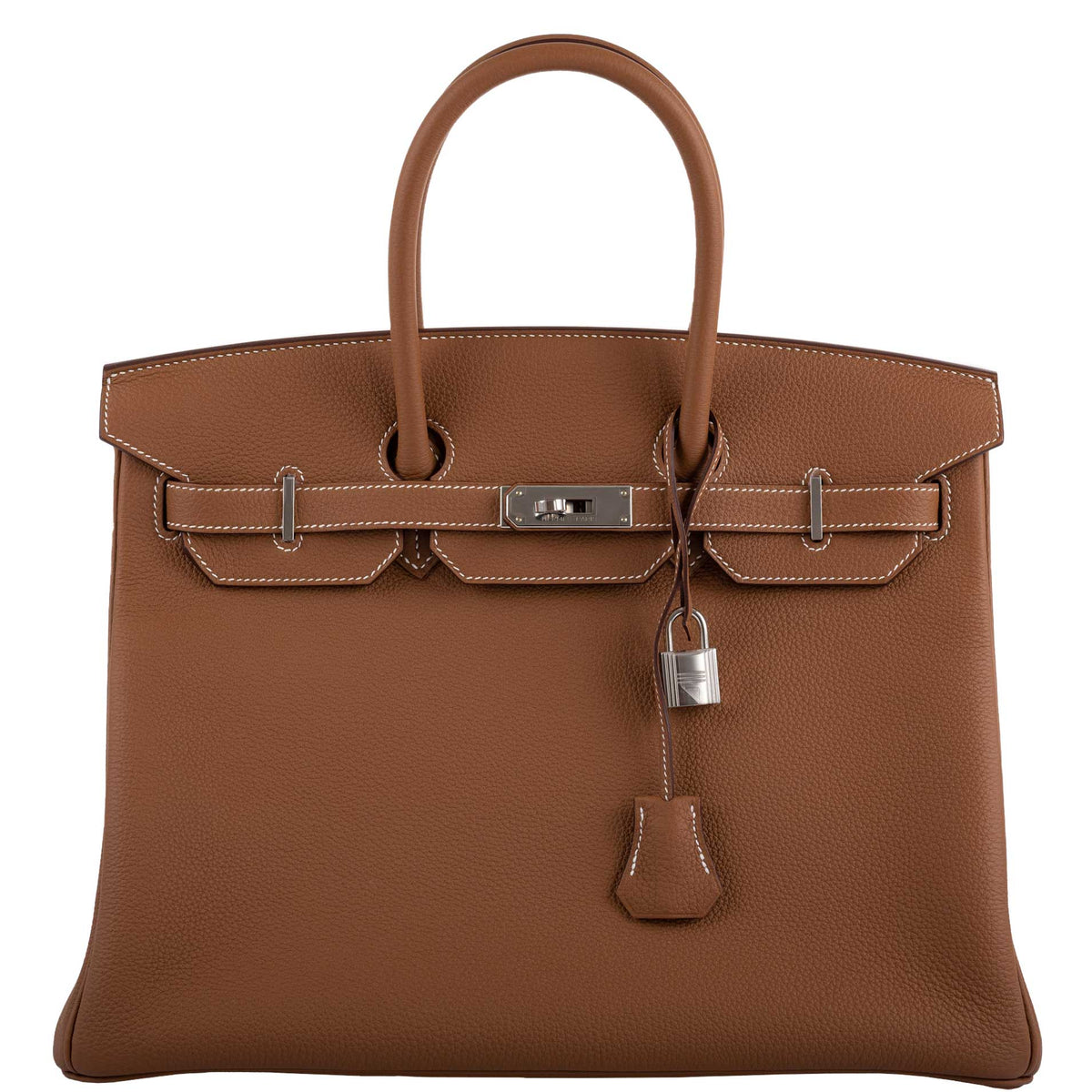 Hermes Birkin 35 Gold, Togo Leather, Palladium Hardware