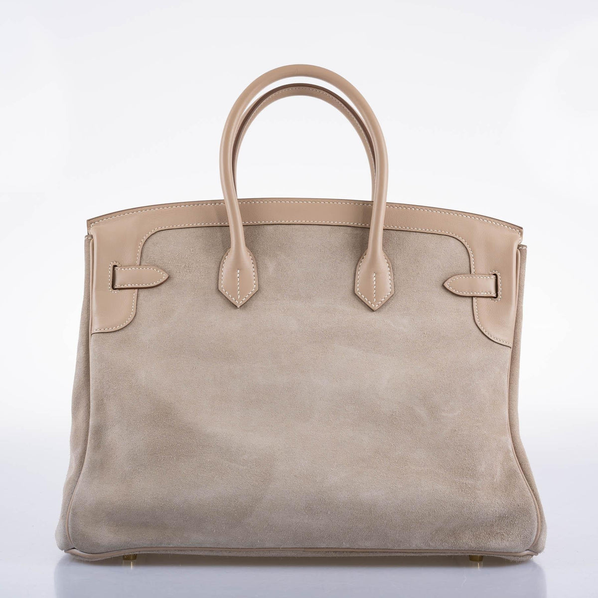Hermes Birkin 35, Grizzly Argile Veau Doblis Suede, 2014