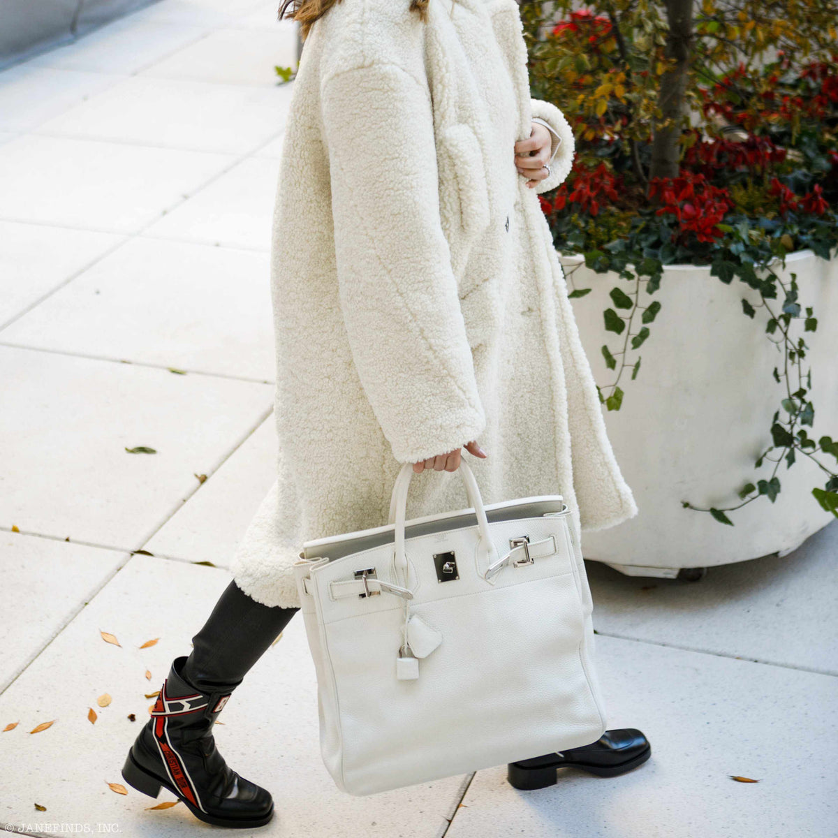 Hermes Birkin 40 HAC White Togo, Palladium Hardware