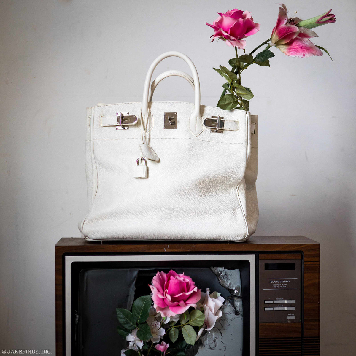 Hermes Birkin 40 HAC White Togo, Palladium Hardware