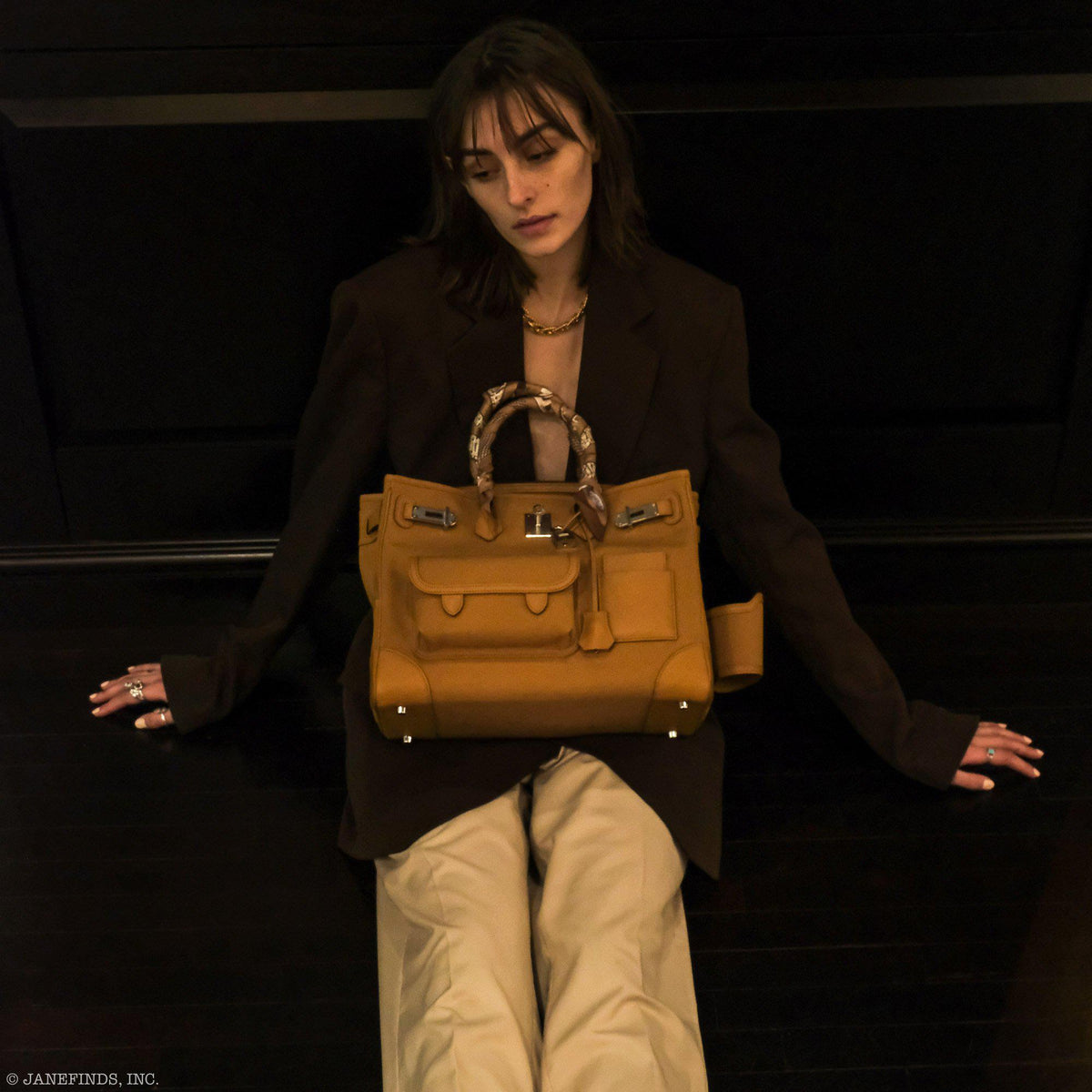 Hermes Birkin Cargo 35, Sesame Swift Canvas, Palladium