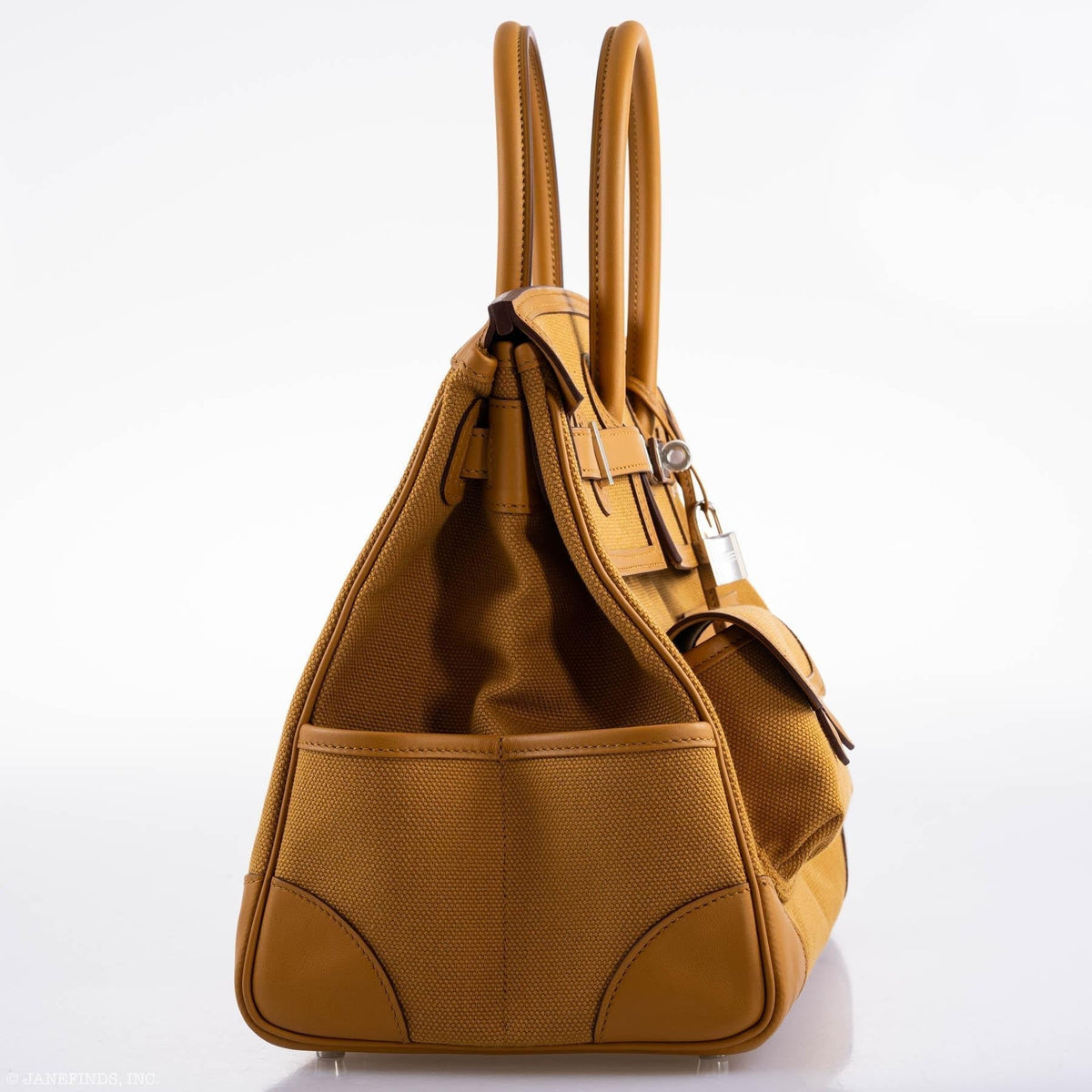 Hermes Birkin Cargo 35, Sesame Swift Canvas, Palladium