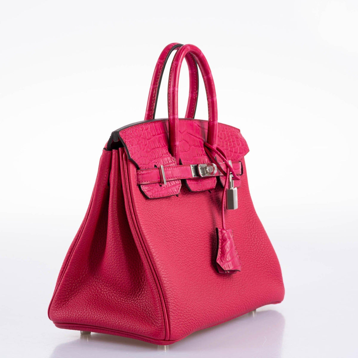 Hermes Birkin 25 Touch, Framboise, Togo & Matte Alligator
