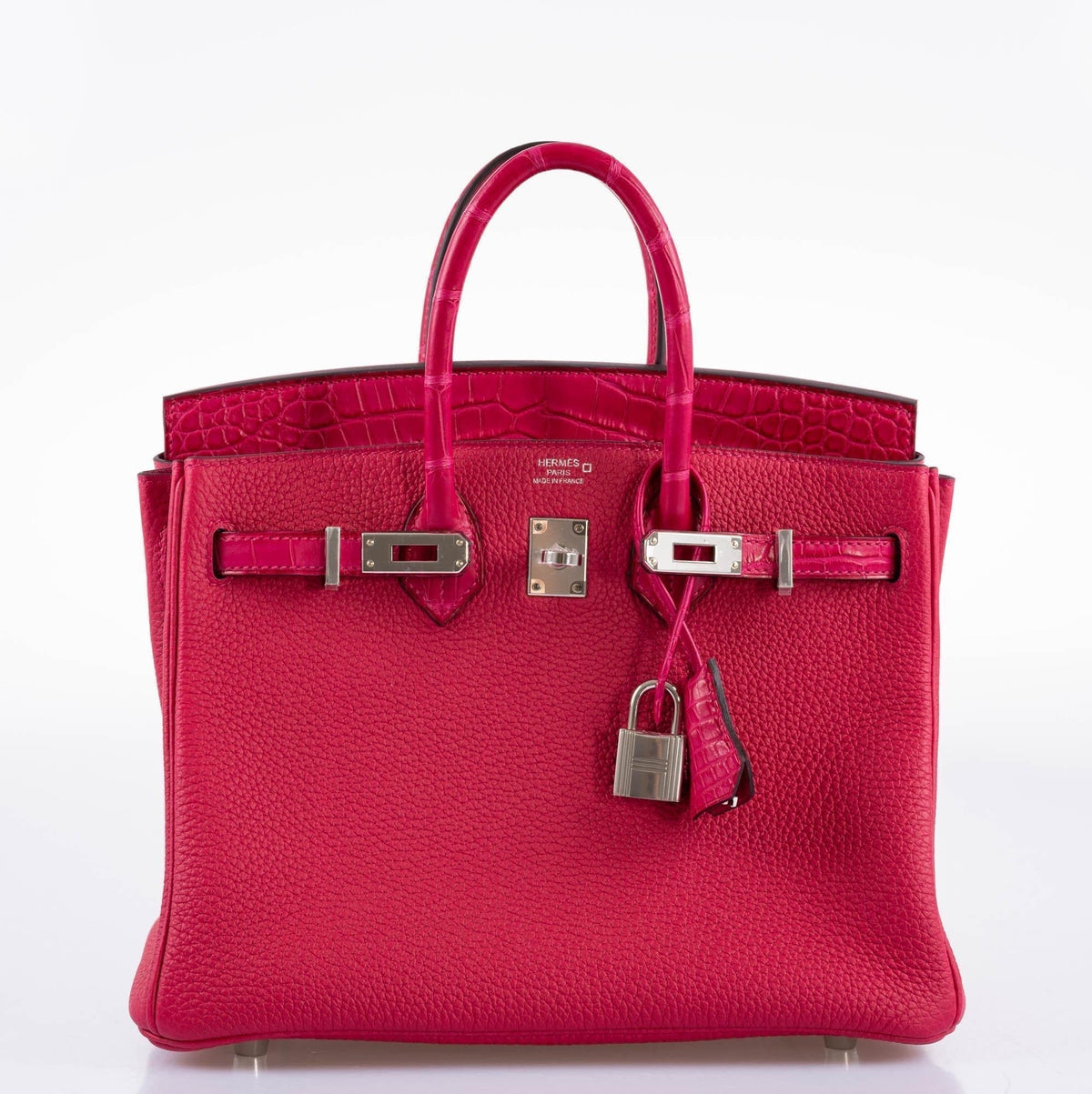Hermes Birkin 25 Touch, Framboise, Togo & Matte Alligator