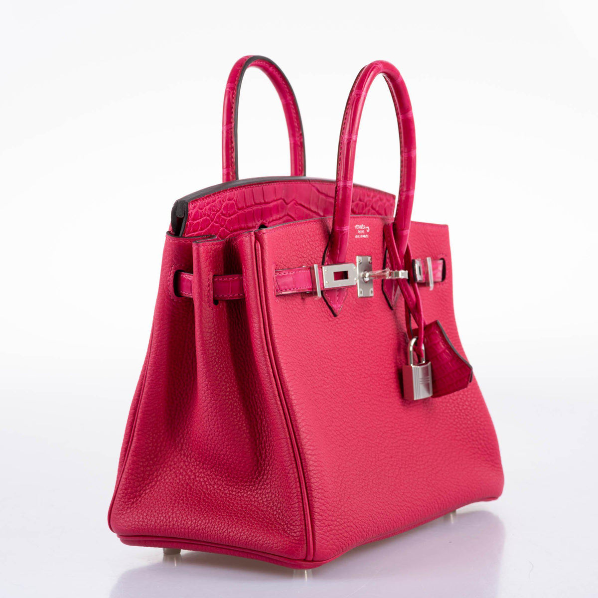 Hermes Birkin 25 Touch, Framboise, Togo & Matte Alligator