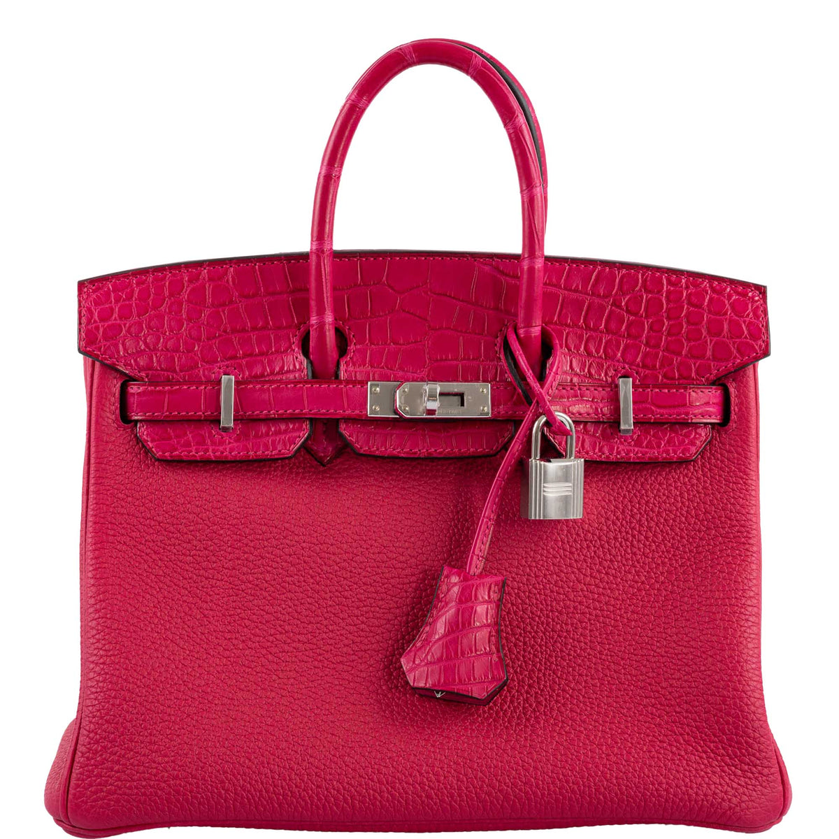 Hermes Birkin 25 Touch, Framboise, Togo & Matte Alligator
