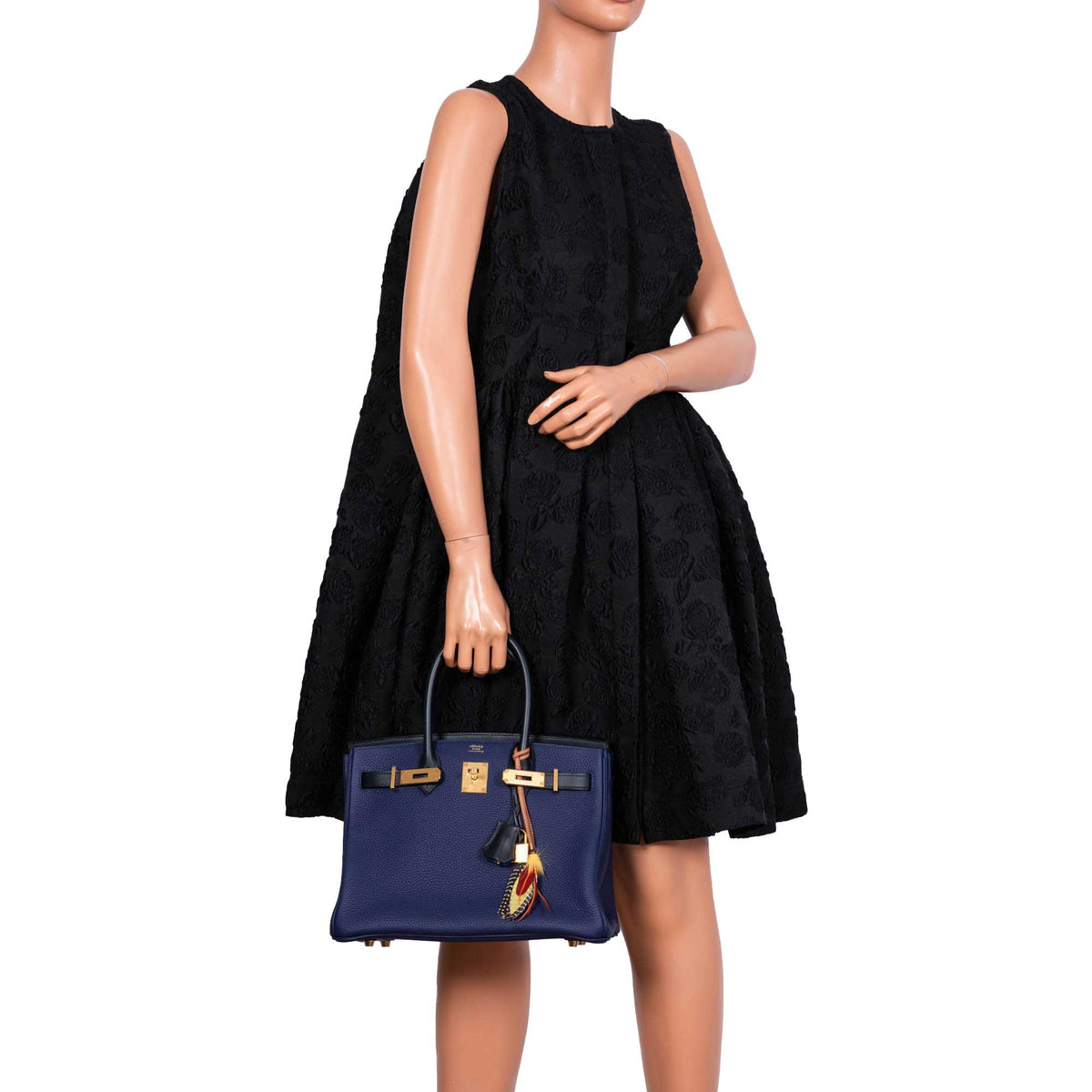 Hermes Birkin 30 bag, Touch Bleu Encre Sombrero Taurillon Gold