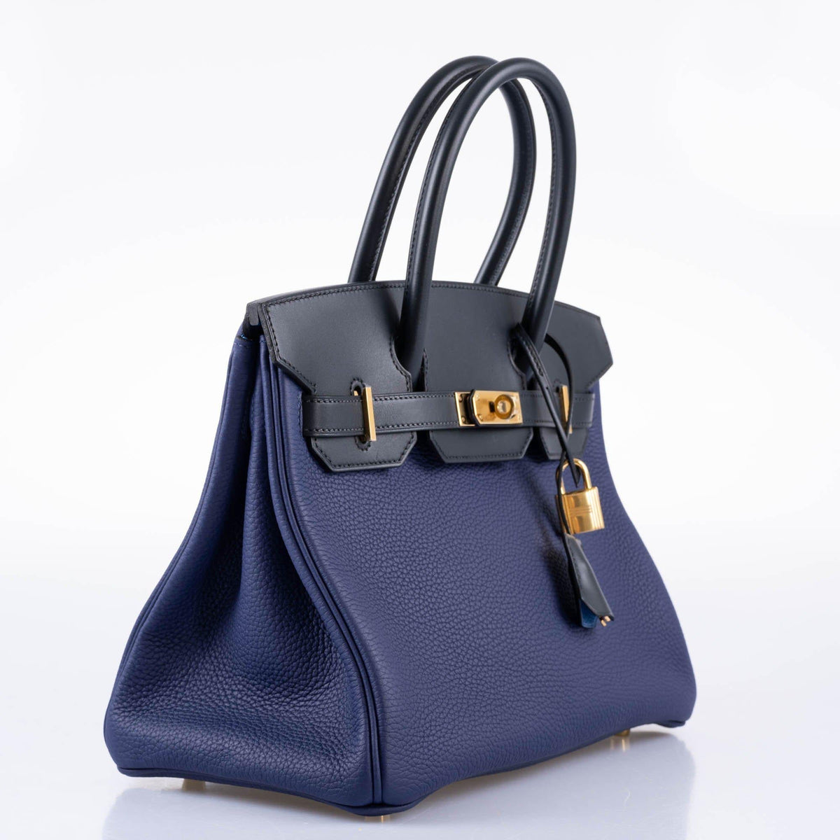 Hermes Birkin 30 bag, Touch Bleu Encre Sombrero Taurillon Gold