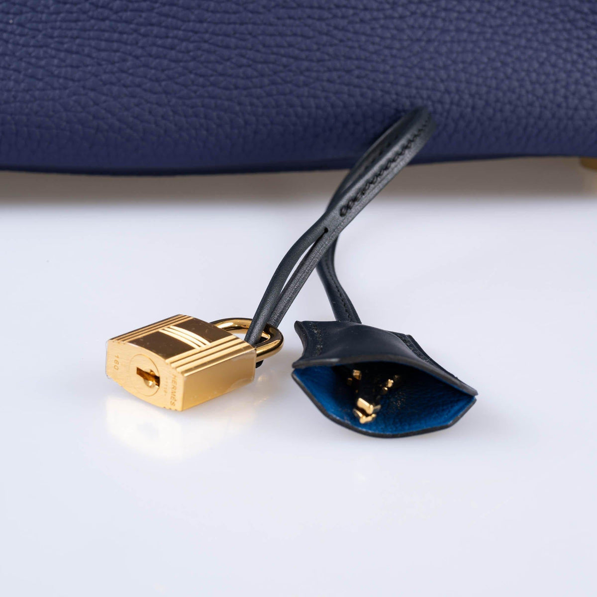 Hermes Birkin 30 bag, Touch Bleu Encre Sombrero Taurillon Gold
