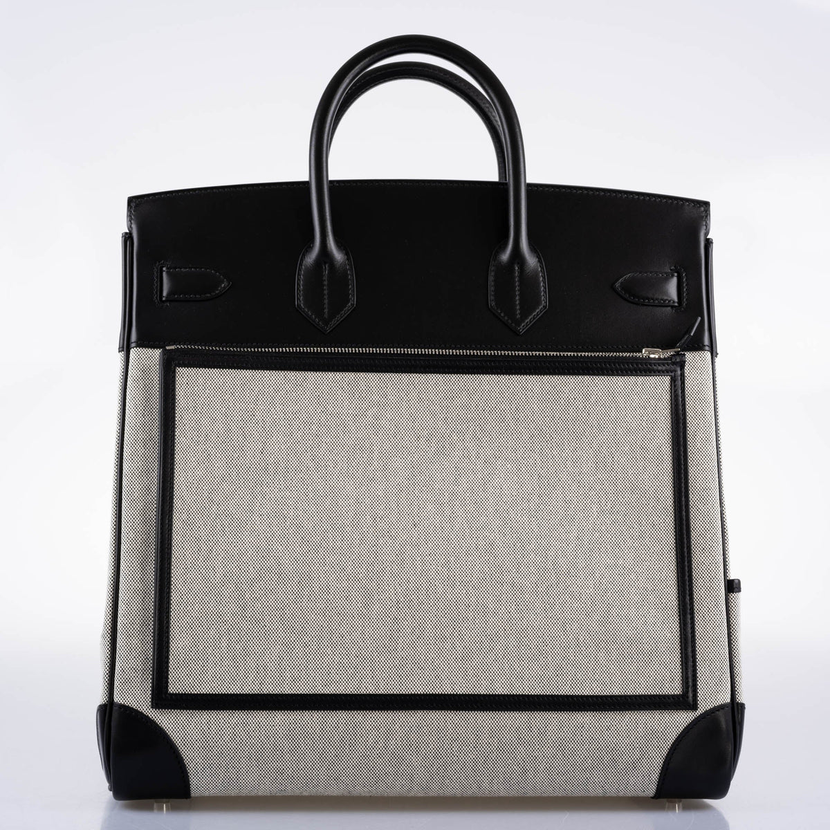Cargo HAC Birkin 40, Black Box Toile, Palladium Hardware