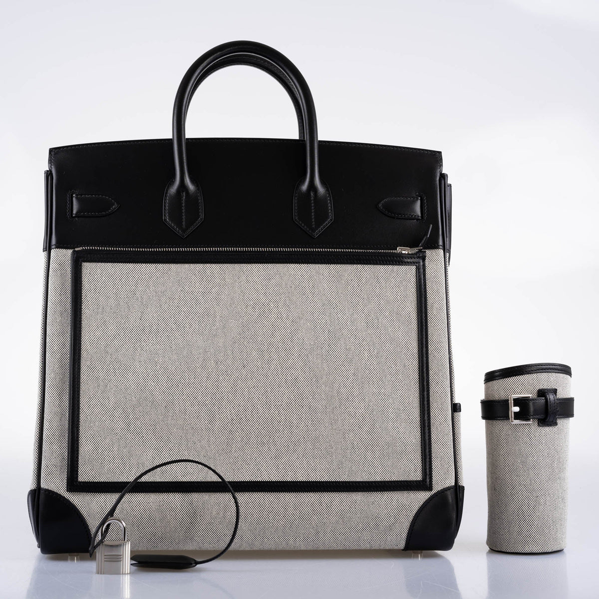 Cargo HAC Birkin 40, Black Box Toile, Palladium Hardware