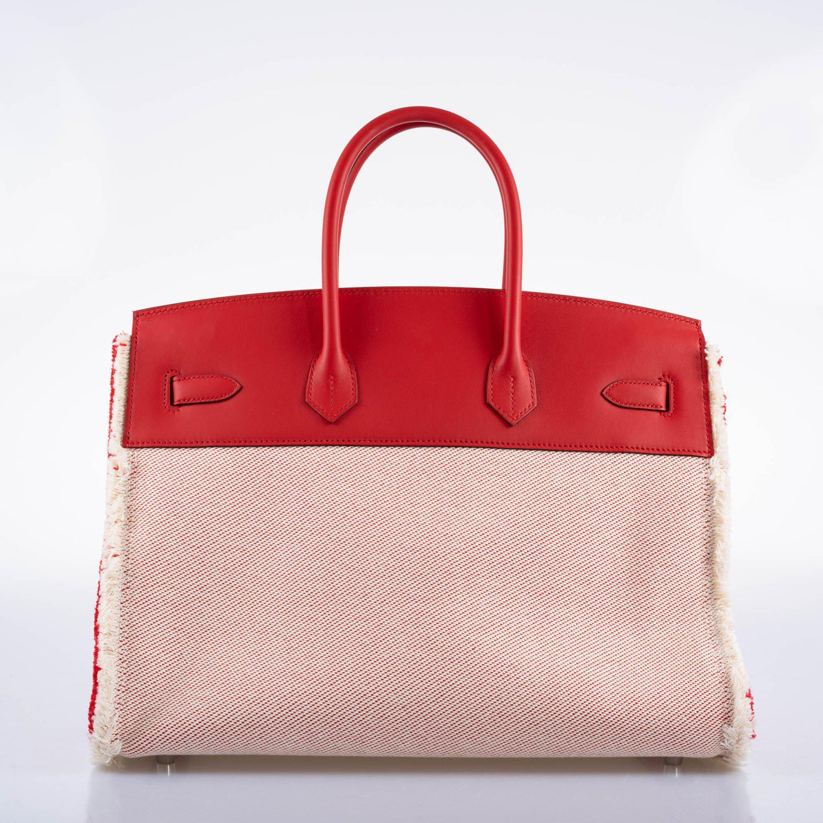 Hermes Fray Fray Birkin 35 Rouge de Cour, Swift & Toile H