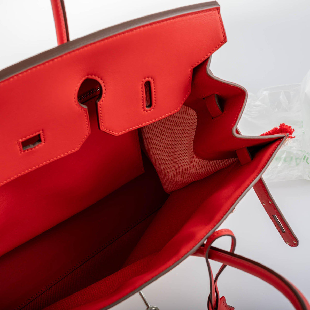 Hermes Fray Fray Birkin 35 Rouge de Cour, Swift & Toile H