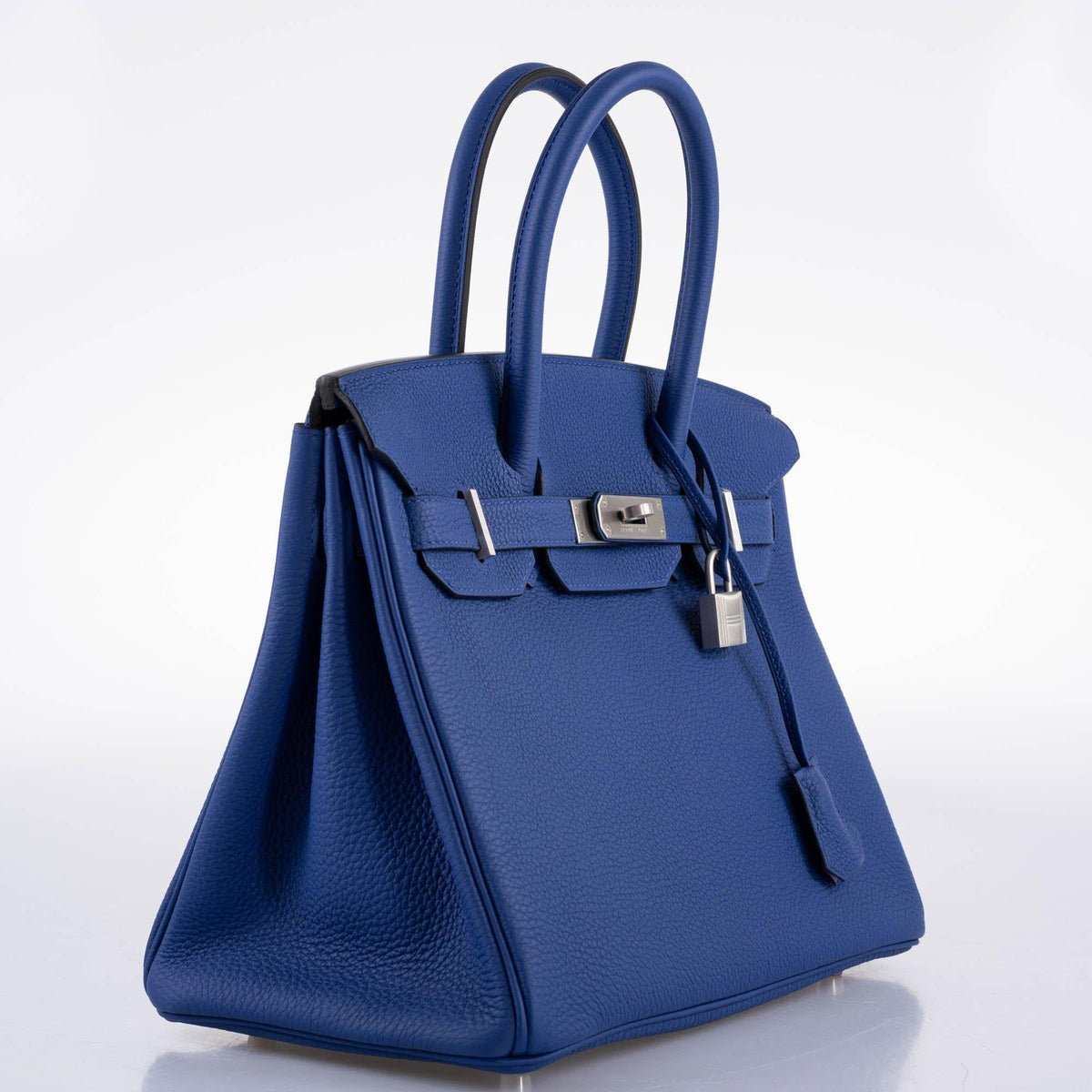 Hermes Birkin 30, Blue Electric Togo, Brushed Palladium