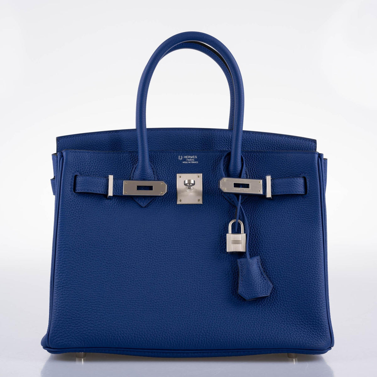 Hermes Birkin 30, Blue Electric Togo, Brushed Palladium
