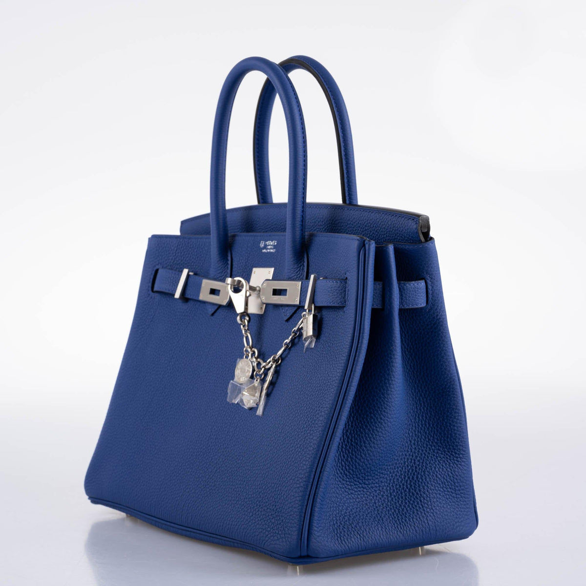 Hermes Birkin 30, Blue Electric Togo, Brushed Palladium