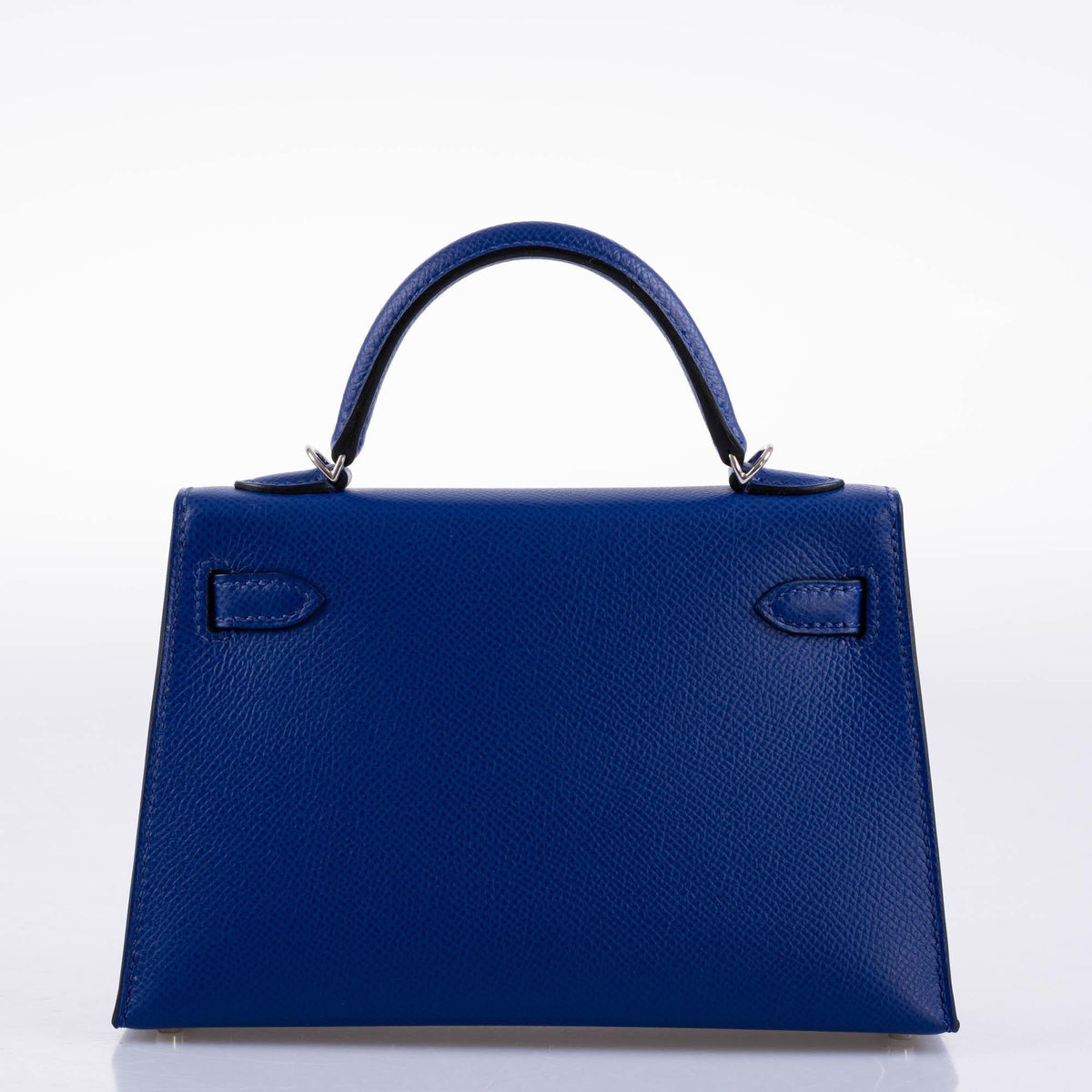 Hermes Kelly Mini 20 Sellier, Blue Electric, Epsom Palladium