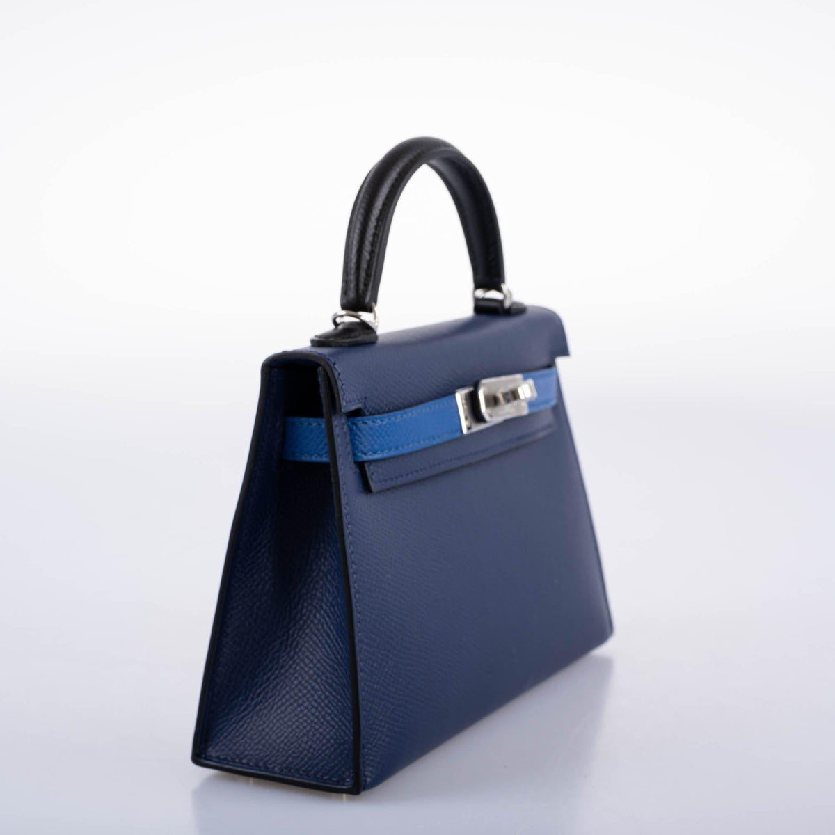 Hermes Kelly Mini II, 20cm Sellier Epsom, Bleu Sapphire