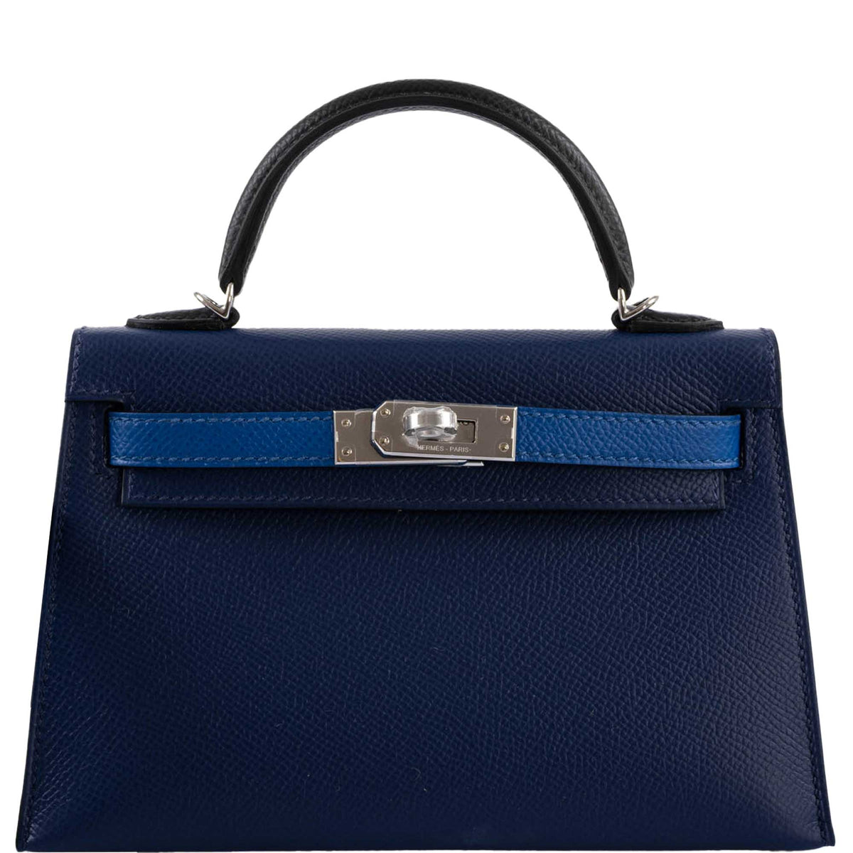 Hermes Kelly Mini II, 20cm Sellier Epsom, Bleu Sapphire