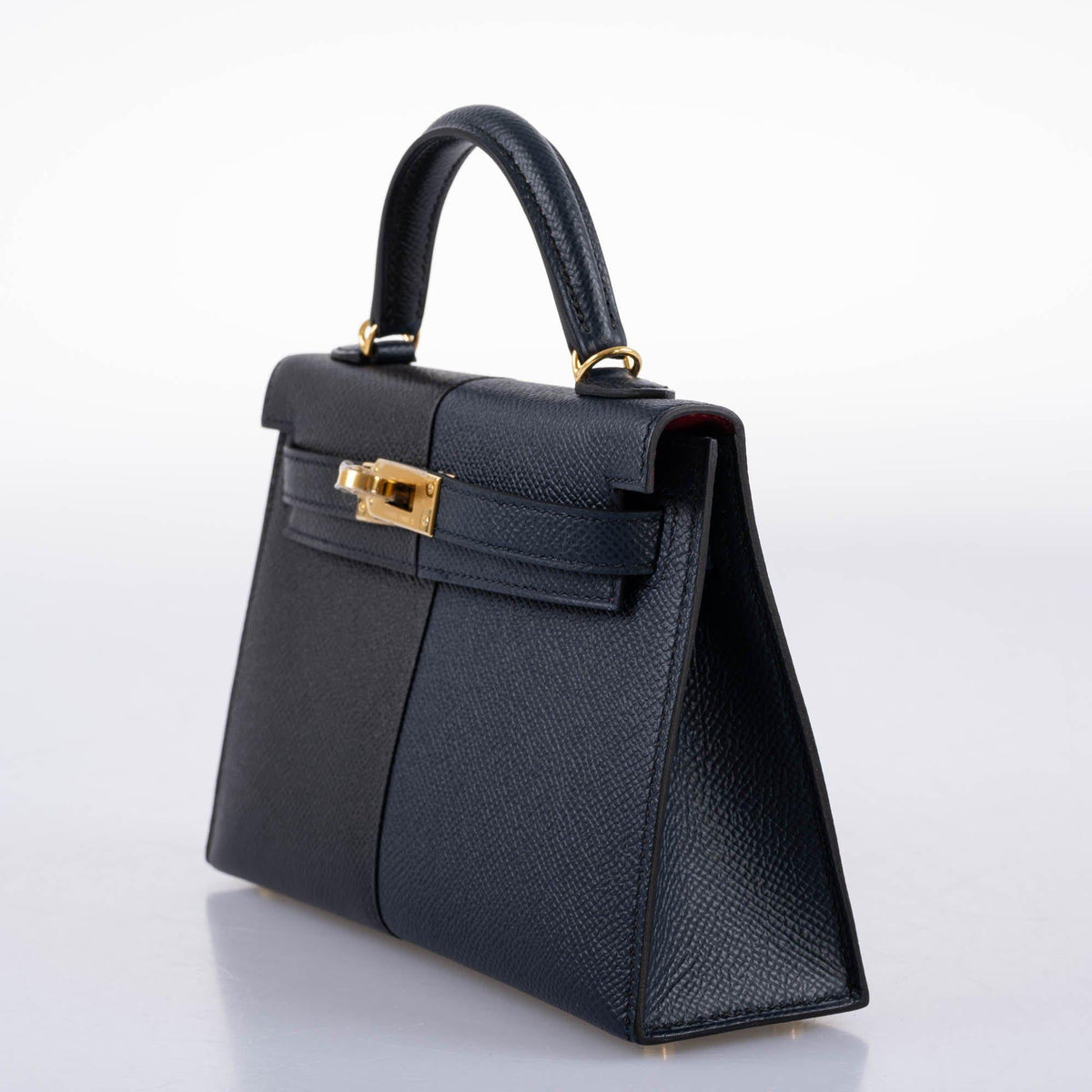 Hermes Mini Kelly 20 Sellier, Casaque Tri-Color, Gold Hardware
