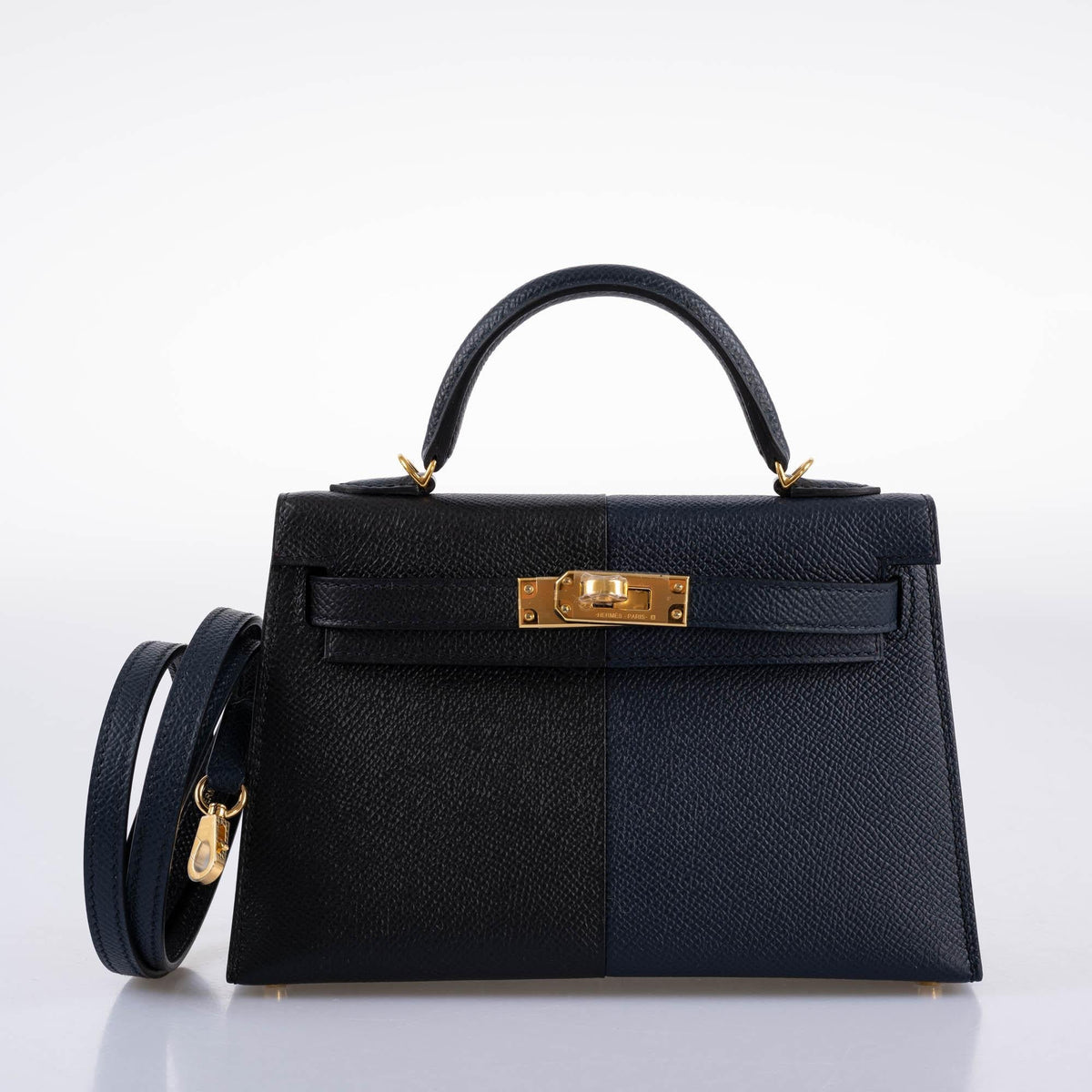 Hermes Mini Kelly 20 Sellier, Casaque Tri-Color, Gold Hardware