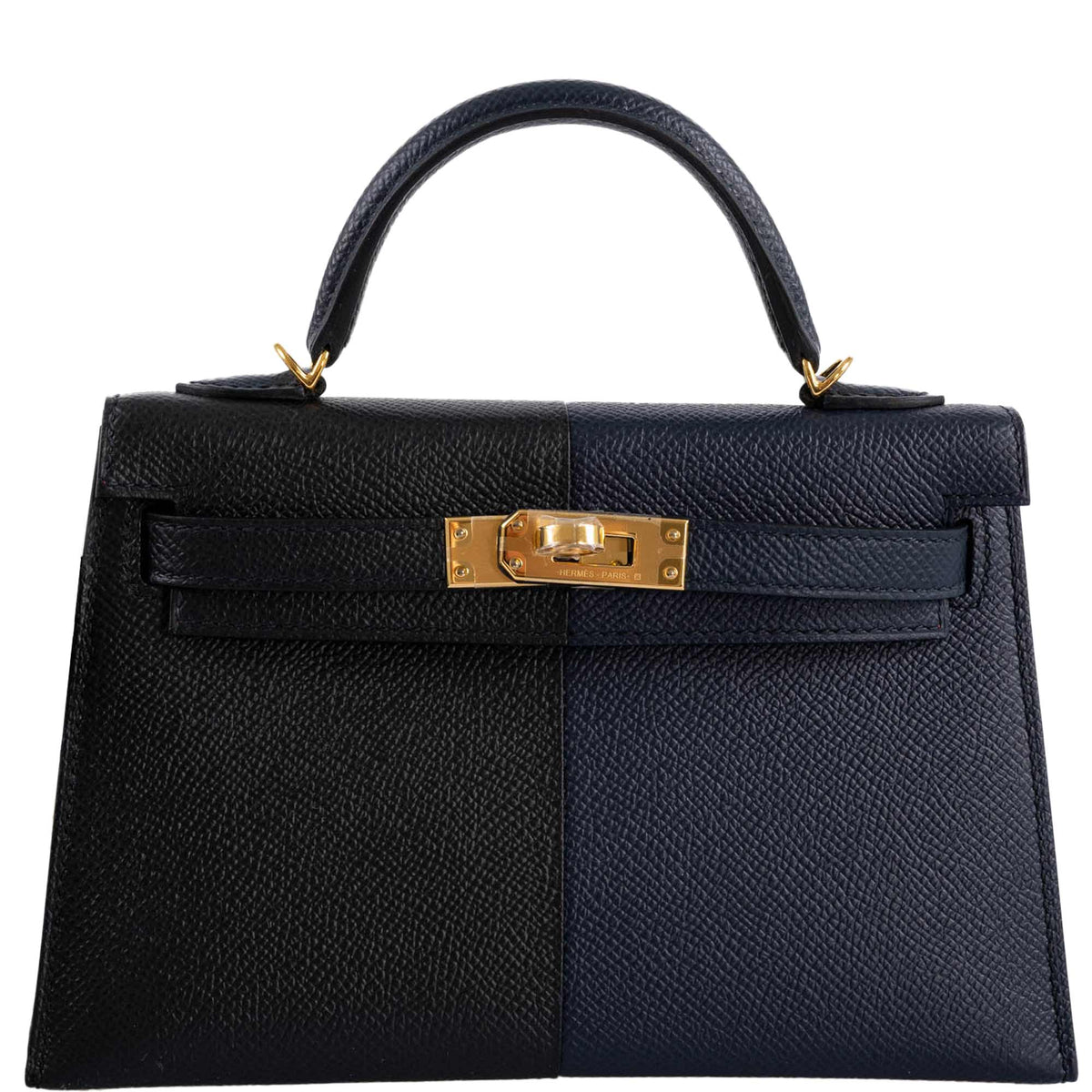 Hermes Mini Kelly 20 Sellier, Casaque Tri-Color, Gold Hardware