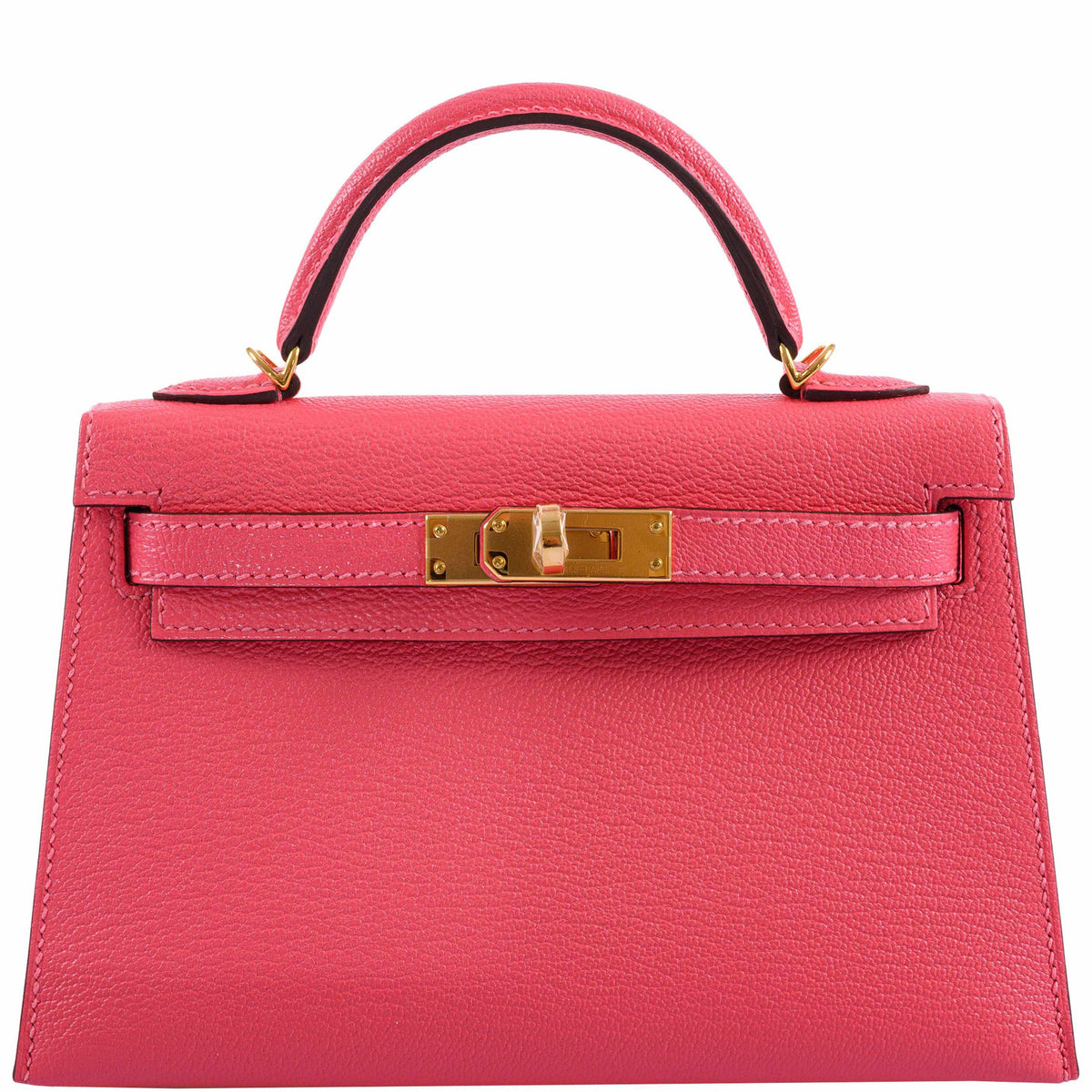 Hermes Kelly 20 Mini II Sellier Rose Lipstick Chevre leather Gold Hardware - 2017, A