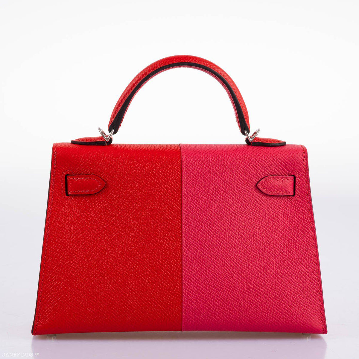 Hermes Kelly Mini II Sellier, Tri-color Epsom, Palladium