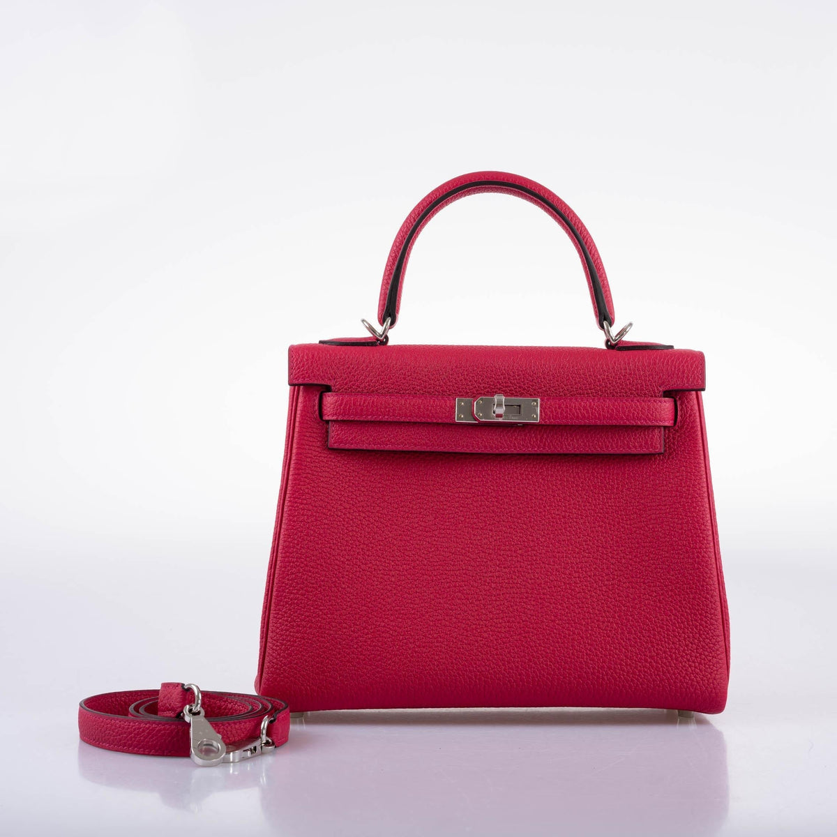Hermes Kelly 25 Retourne Framboise Togo, Palladium Hardware
