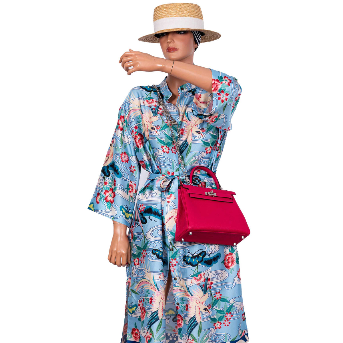 Hermes Kelly 25 Retourne Framboise Togo, Palladium Hardware
