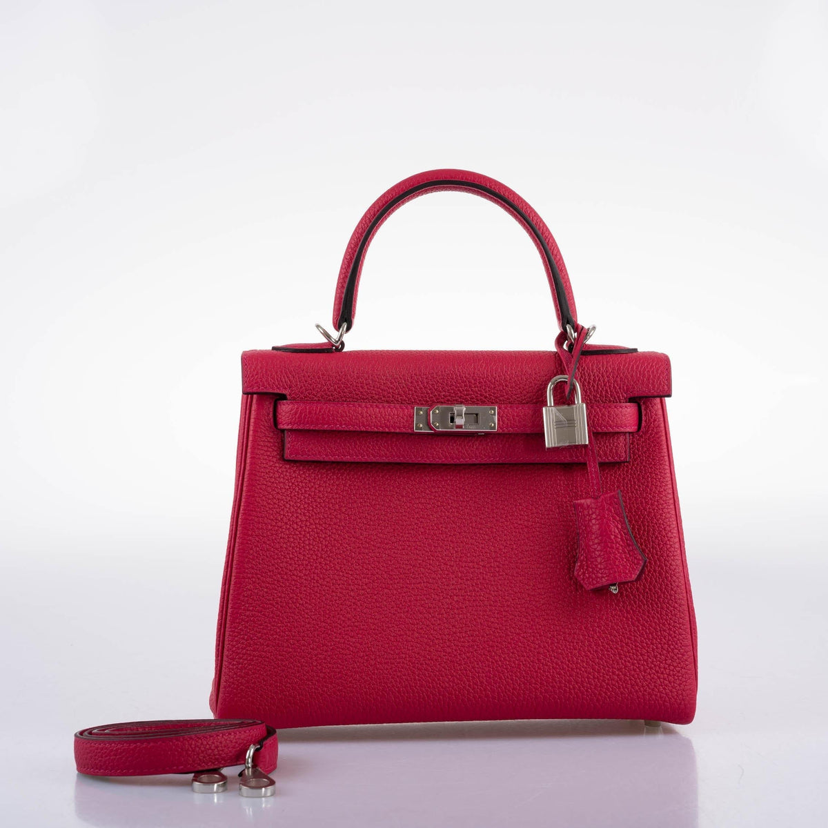 Hermes Kelly 25 Retourne Framboise Togo, Palladium Hardware