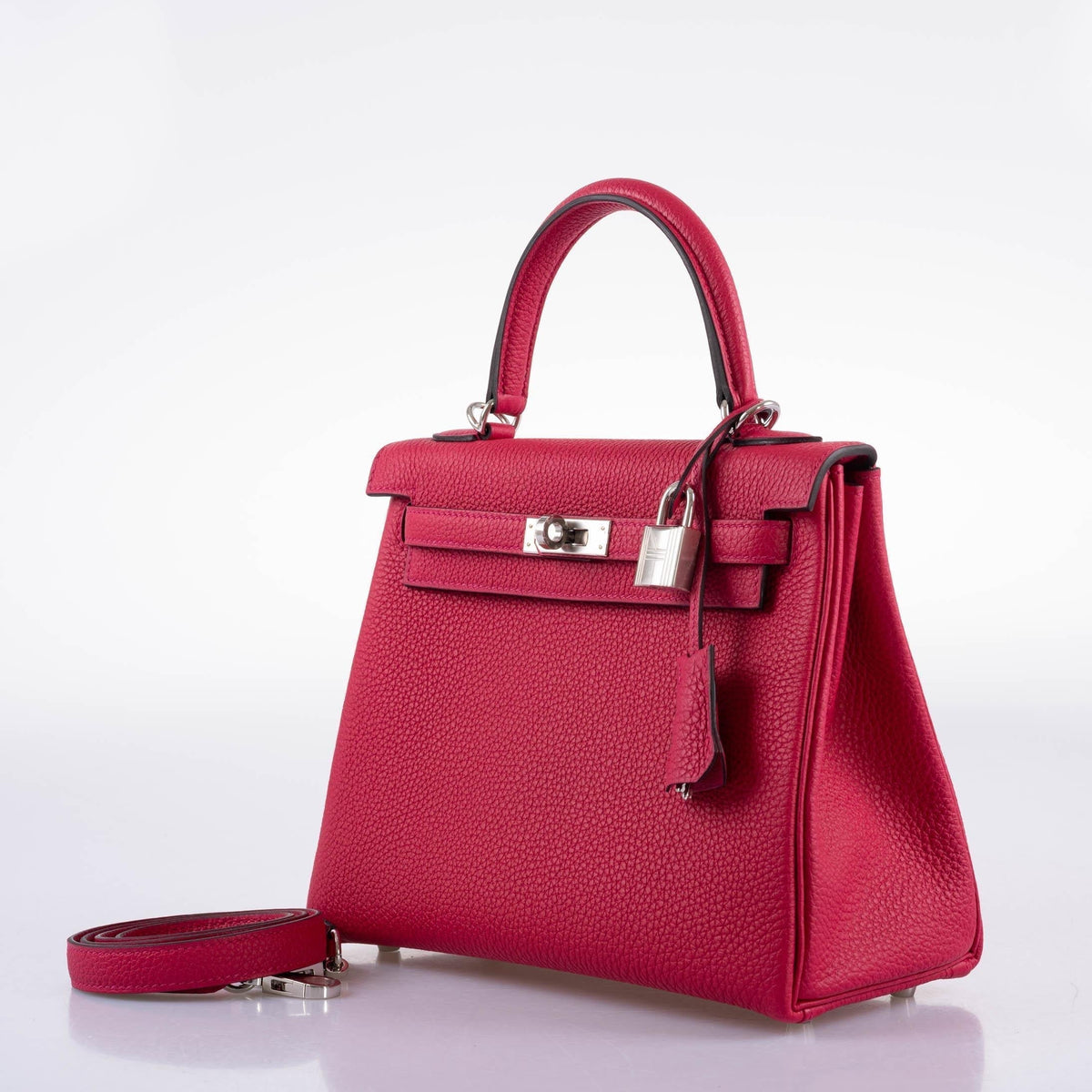 Hermes Kelly 25 Retourne Framboise Togo, Palladium Hardware
