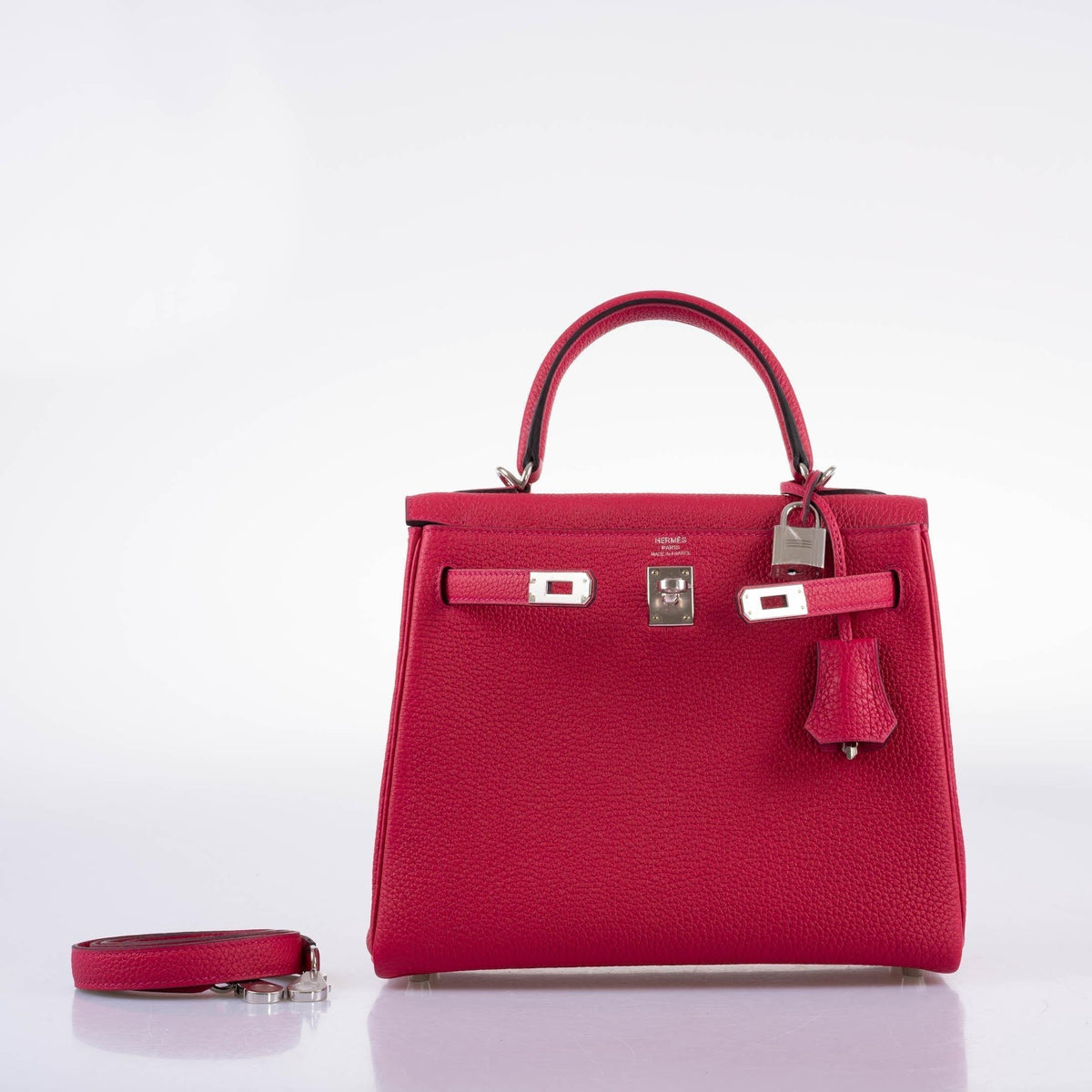 Hermes Kelly 25 Retourne Framboise Togo, Palladium Hardware