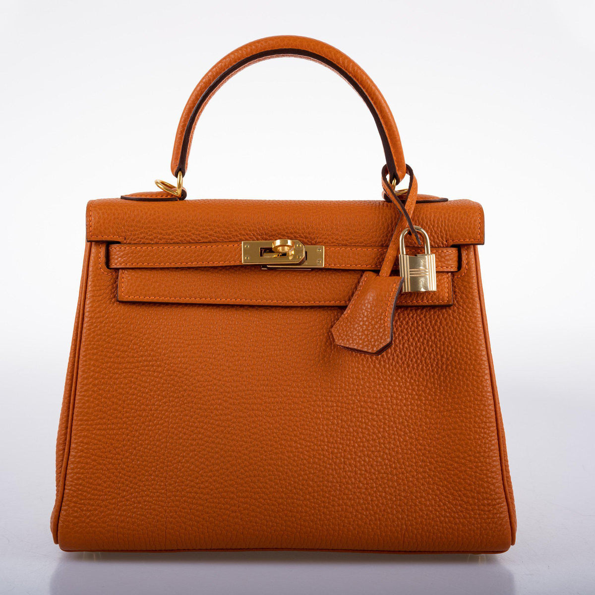 Hermes Kelly 25 Retourne, Potiron Togo, Gold Hardware