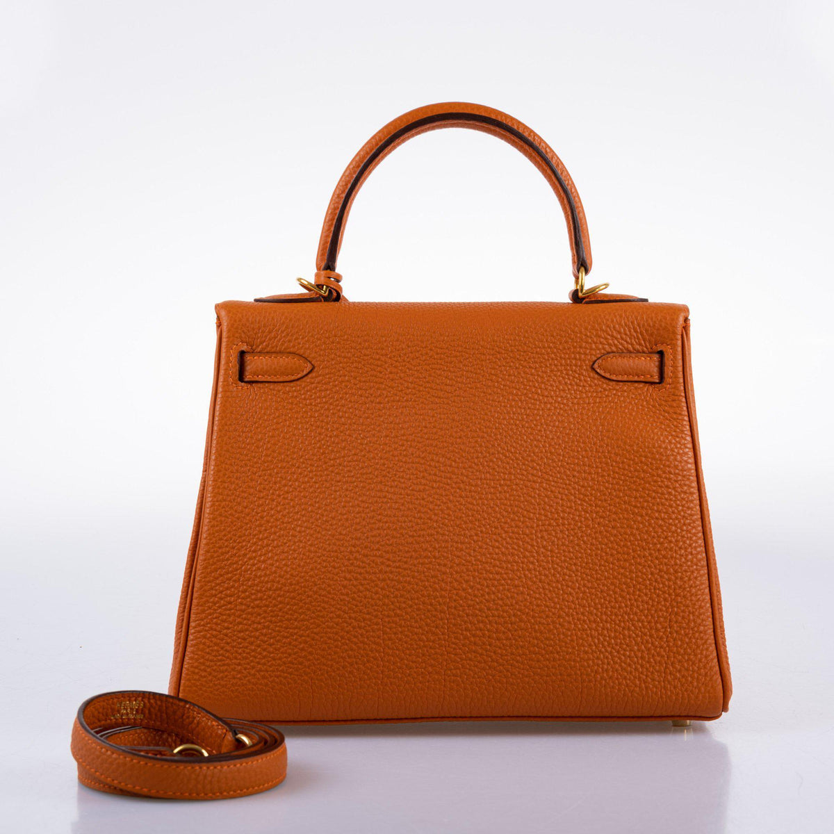 Hermes Kelly 25 Retourne, Potiron Togo, Gold Hardware