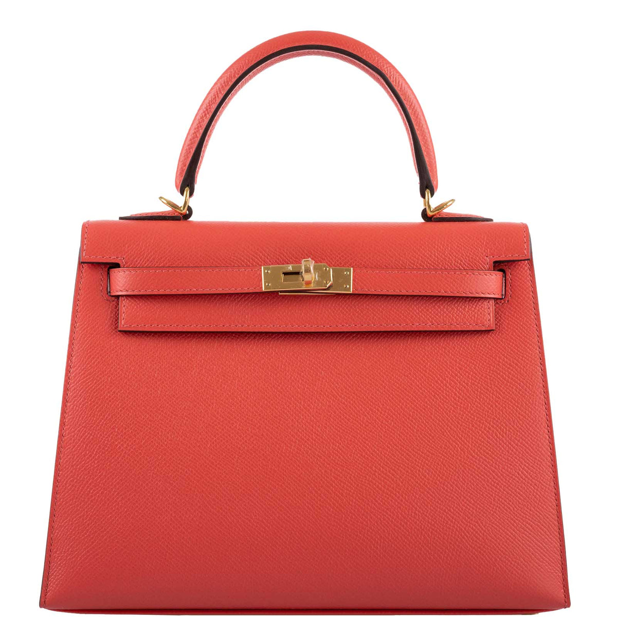 Hermes Kelly 25, Sellier Rose Jaipur Epsom Gold Hardware