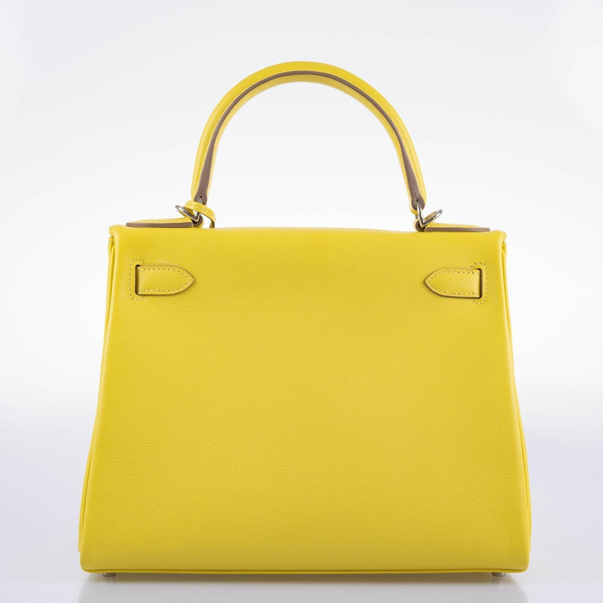 Hermes Kelly 28 Lime, Evercolor Leather, Palladium Hardware