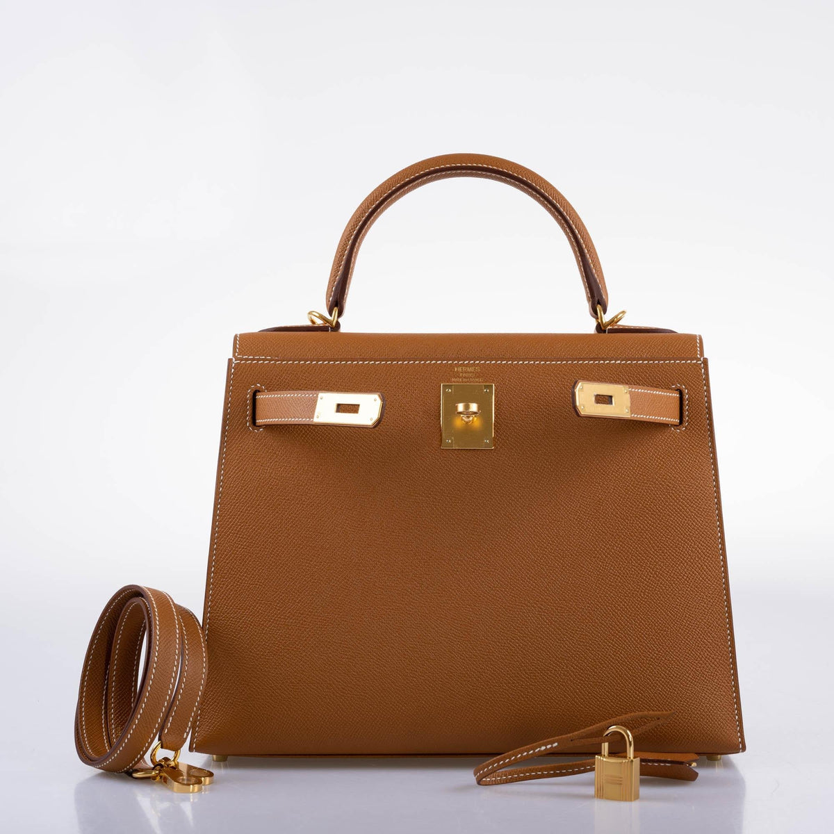 Hermes Kelly 28 Sellier, Gold Epsom, Gold Hardware, 2021