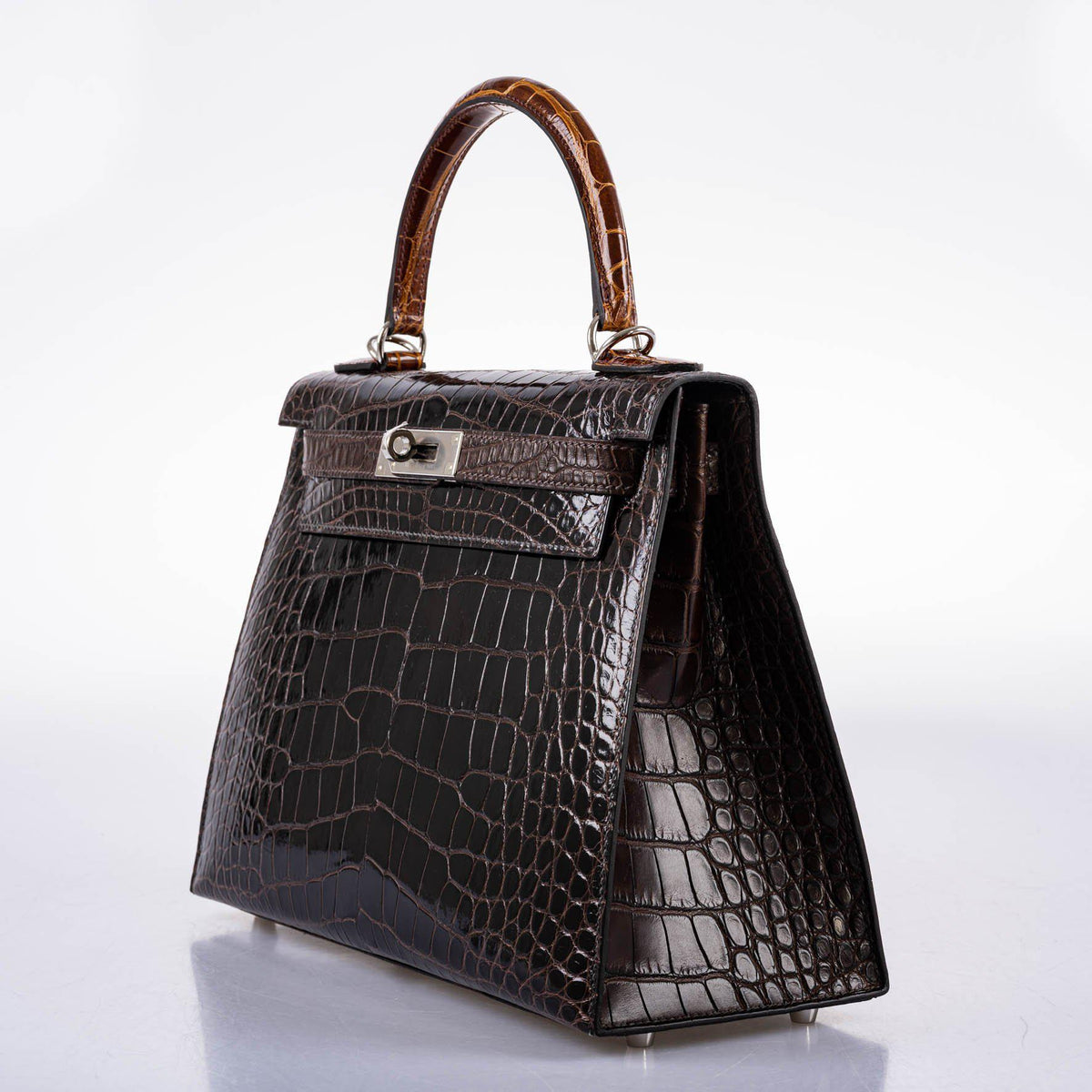 Hermes Kelly 28 Sellier, Alligator, Palladium Hardware, 2021
