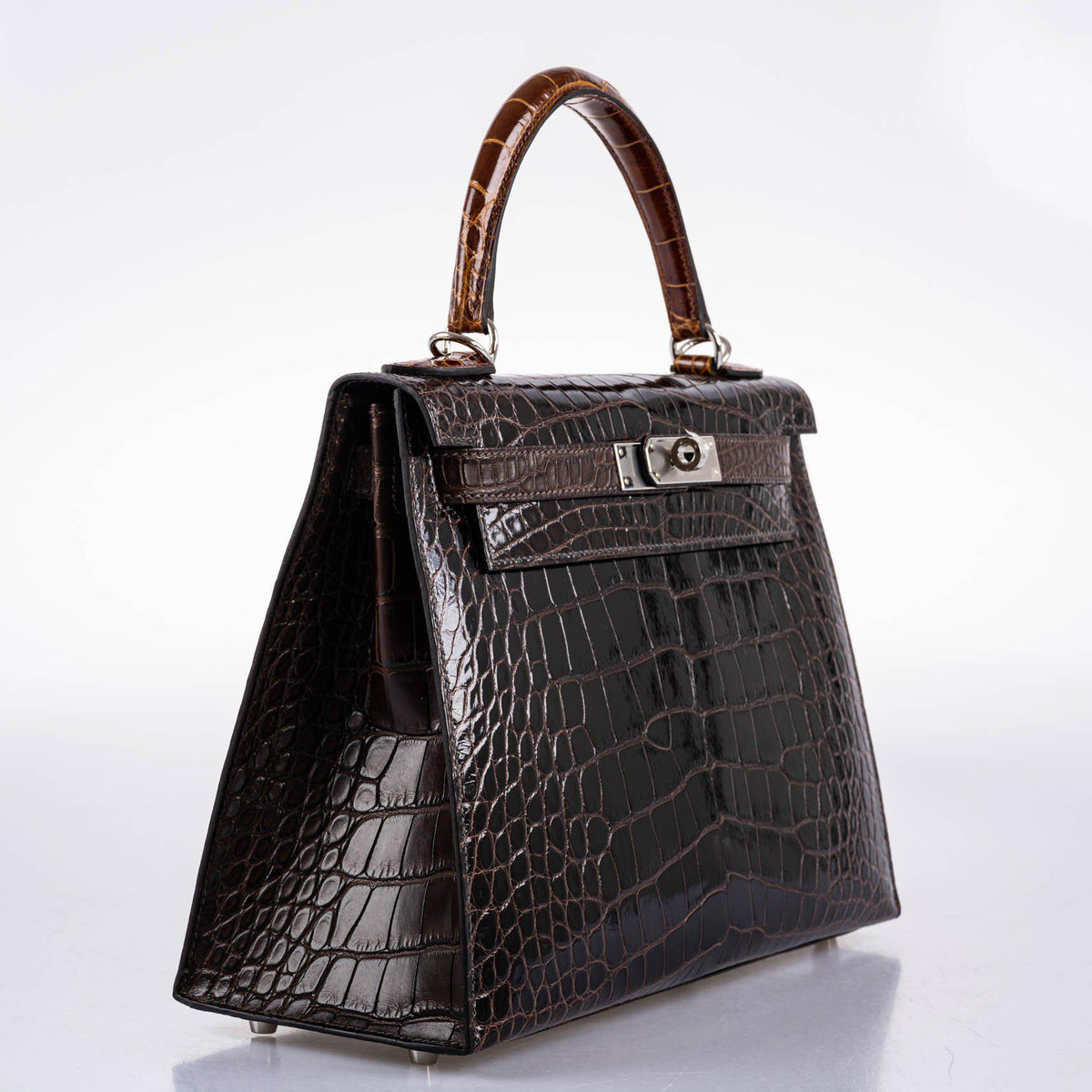 Hermes Kelly 28 Sellier, Alligator, Palladium Hardware, 2021