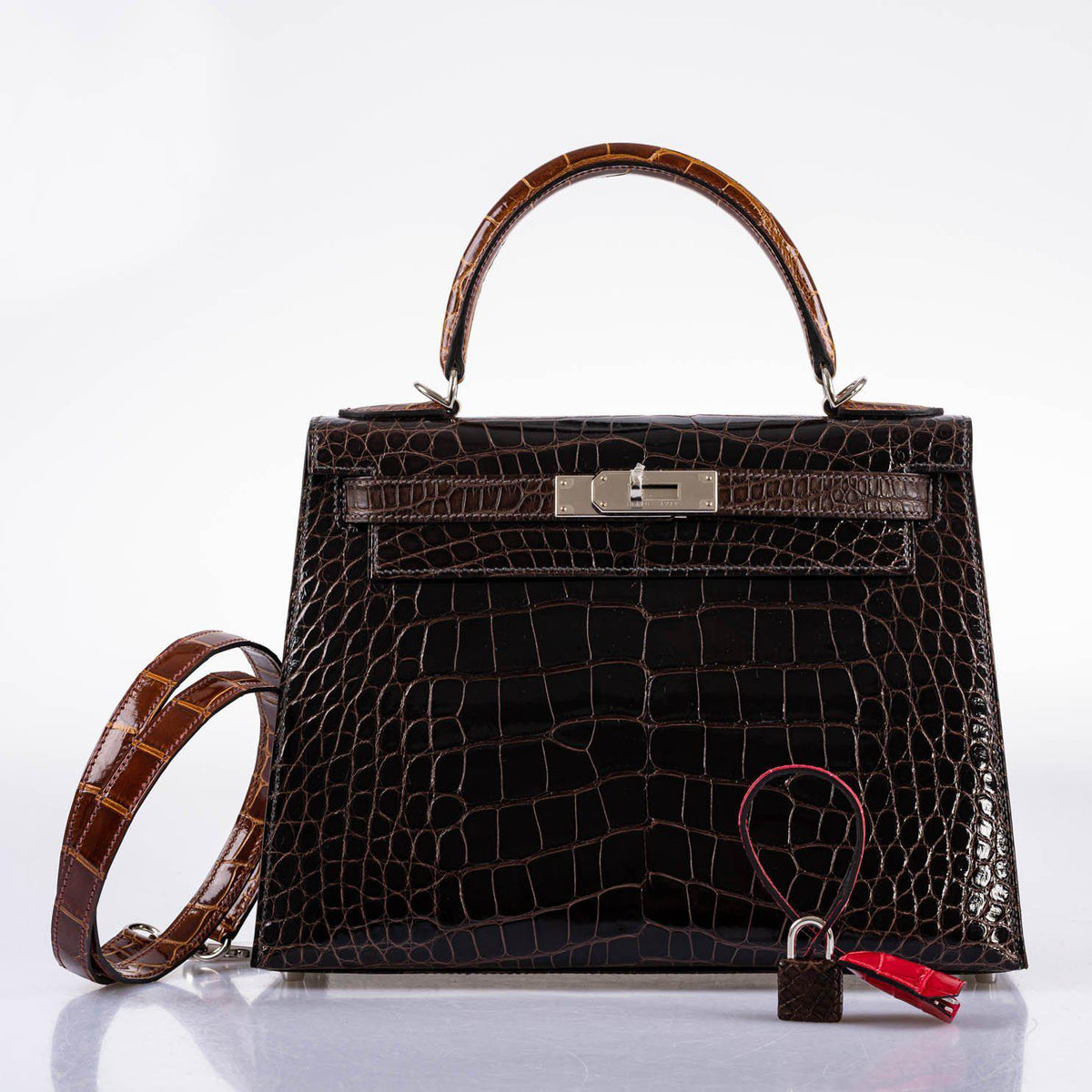 Hermes Kelly 28 Sellier, Alligator, Palladium Hardware, 2021