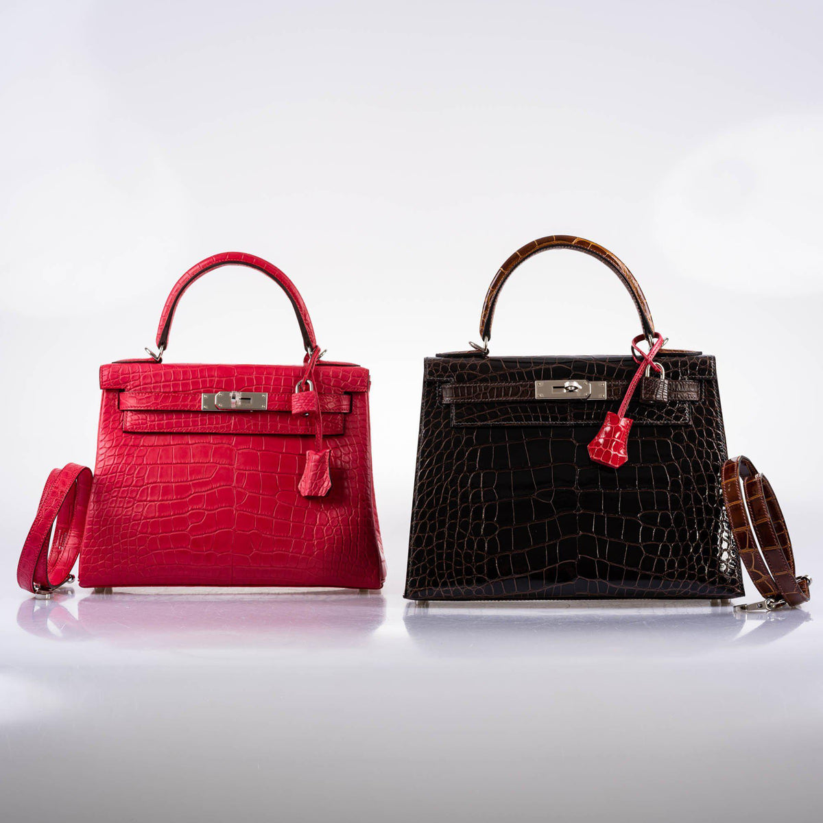 Hermes Kelly 28 Sellier, Alligator, Palladium Hardware, 2021