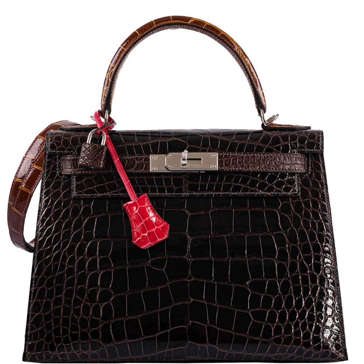 Hermes Kelly 28 Sellier, Alligator, Palladium Hardware, 2021