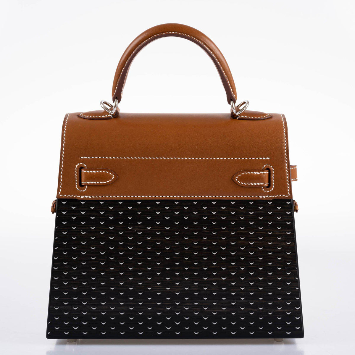 Hermes Kelly Wood 22cm, Bog Oak, Barenia, Palladium