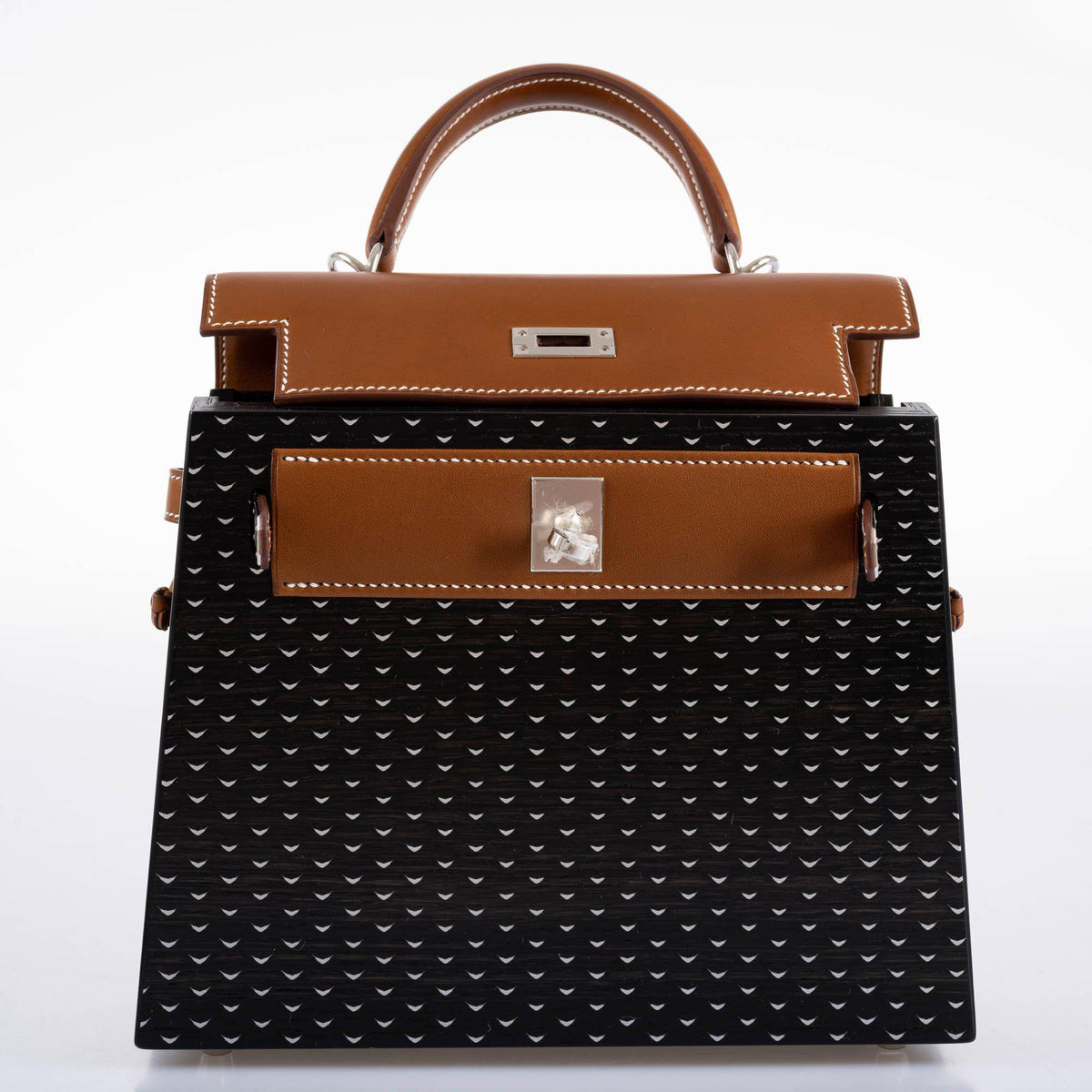Hermes Kelly Wood 22cm, Bog Oak, Barenia, Palladium