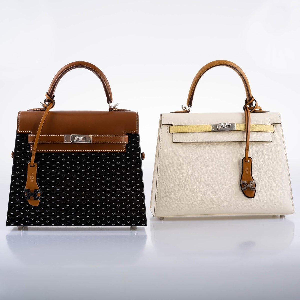 Hermes Kelly Wood 22cm, Bog Oak, Barenia, Palladium