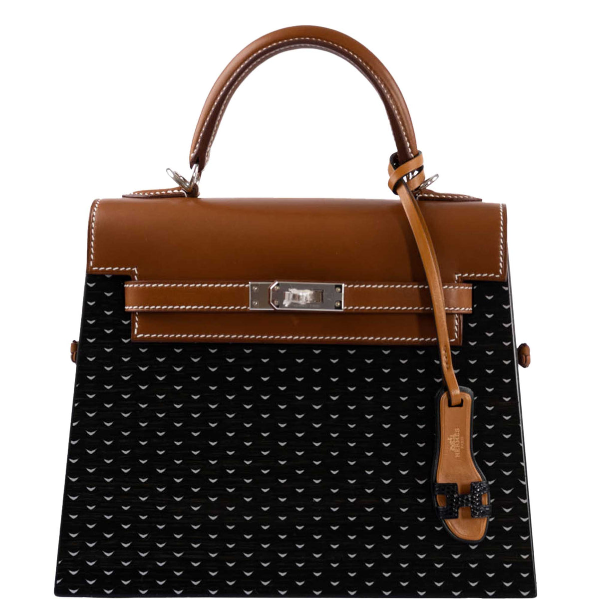 Hermes Kelly Wood 22cm, Bog Oak, Barenia, Palladium