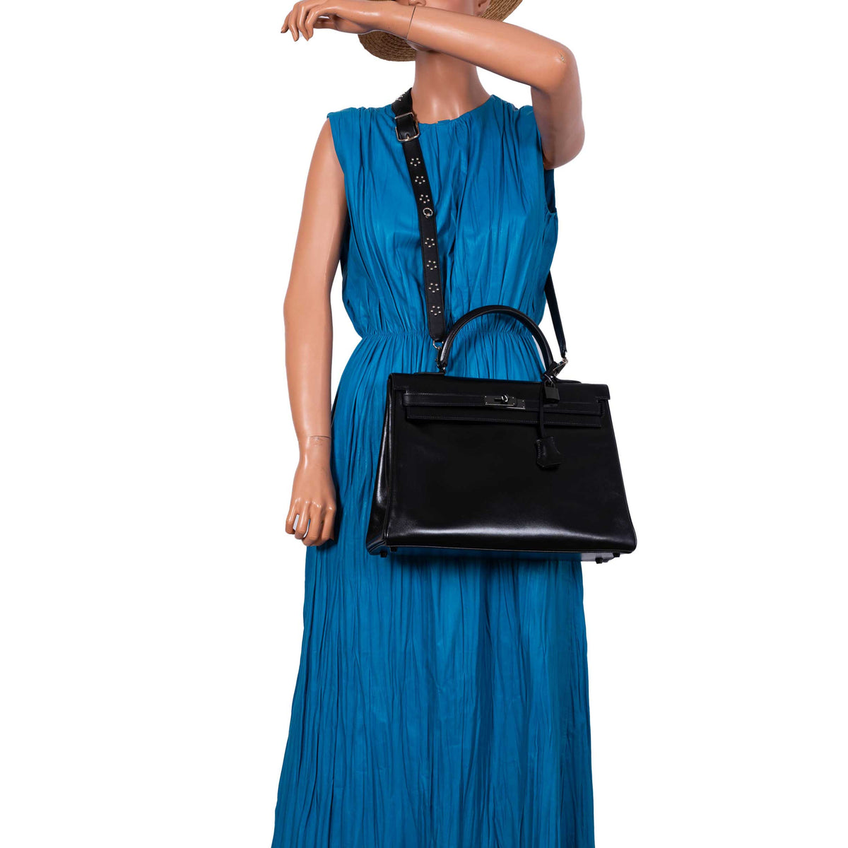 Hermes So Black Kelly 35, Black Box Leather, PVD Hardware